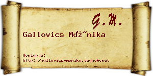 Gallovics Mónika névjegykártya